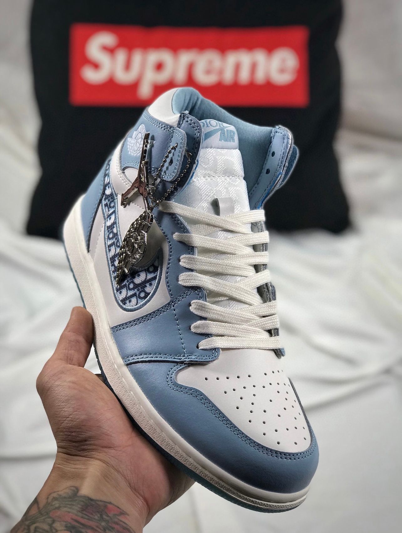 Nike Air X Dior 1 Jordan - White & Blue