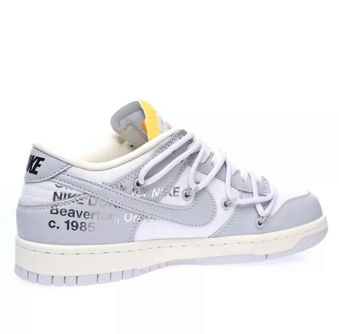 Off-White™ x Nike SB Dunk Low Lot”The 49/50″White fog gray black fluorescent yellow