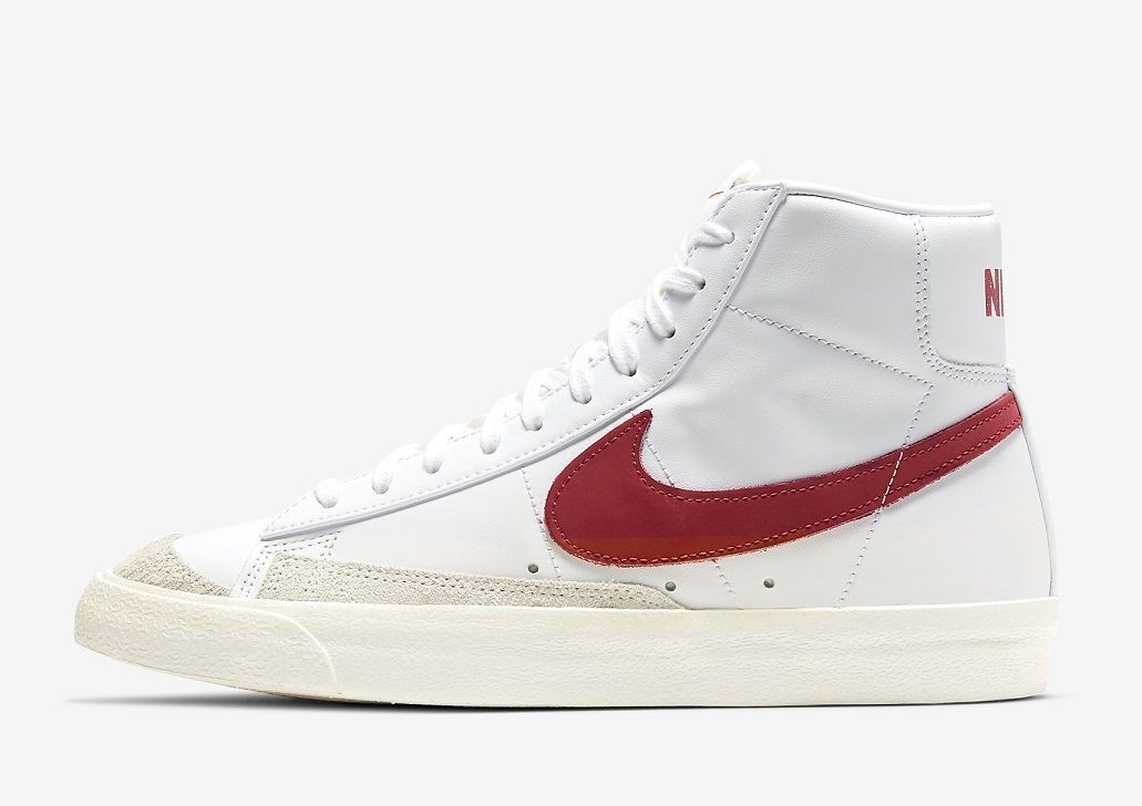 NIKE BLAZER MID 77 VINTAGE WHITE X RED LOGO