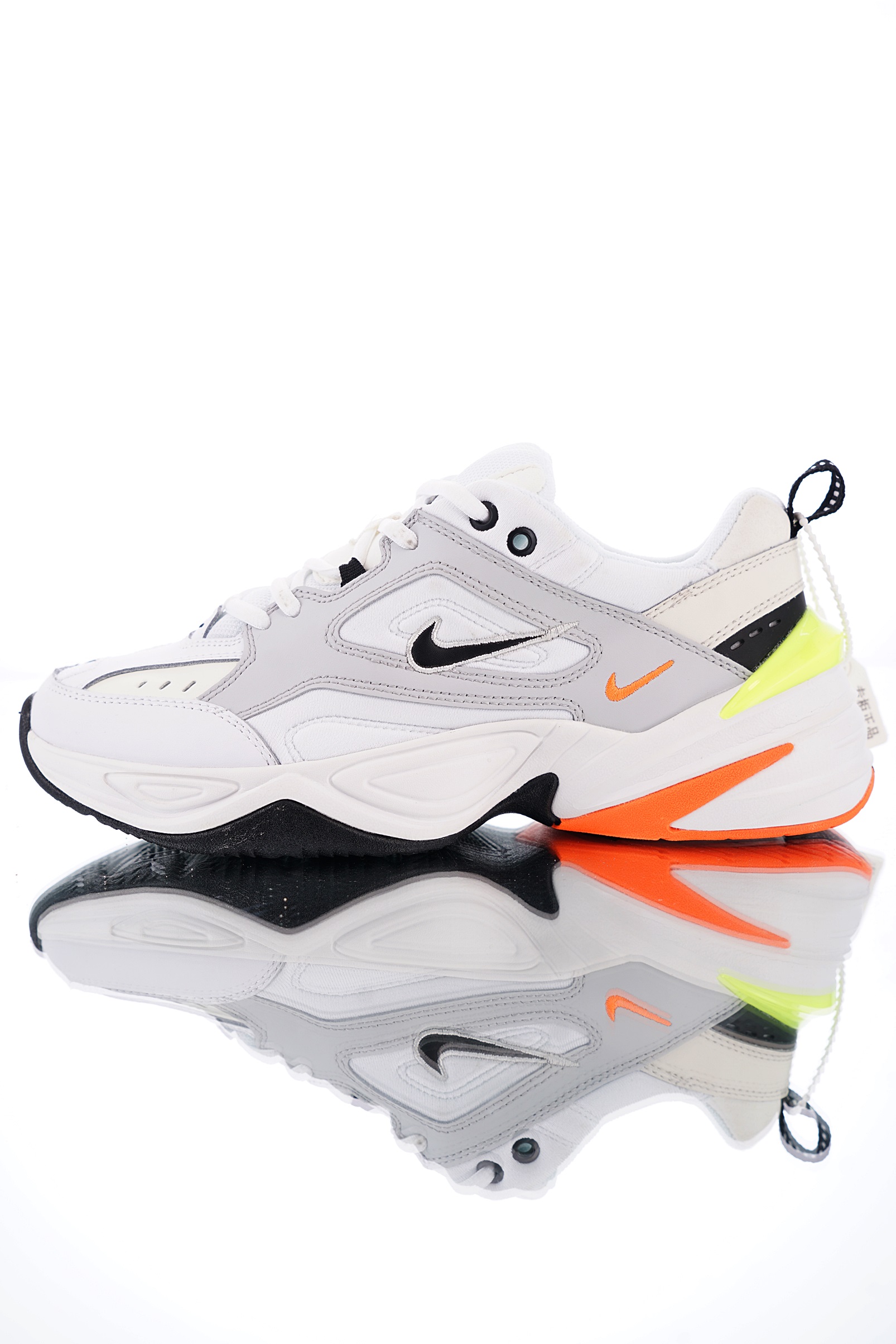 NIKE M2K TEKNO WHITE X BLACK LOGO