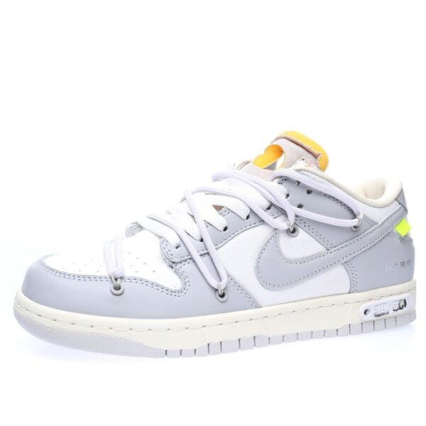 Off-White™ x Nike SB Dunk Low Lot”The 49/50″White fog gray black fluorescent yellow