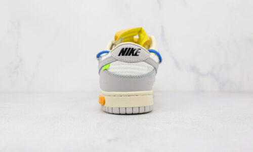 NIKE Off-White x Nike Dunk Low’50’ White grey dark blue shoelace