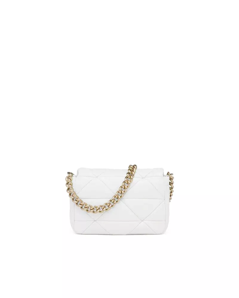 PRADA SYSTEM NAPPA LEATHER PATCHWORK BAG WHITE