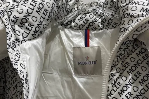 Moncler jacket White, Black Logo