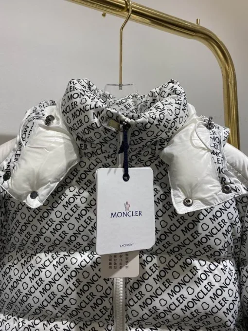 Moncler jacket White, Black Logo