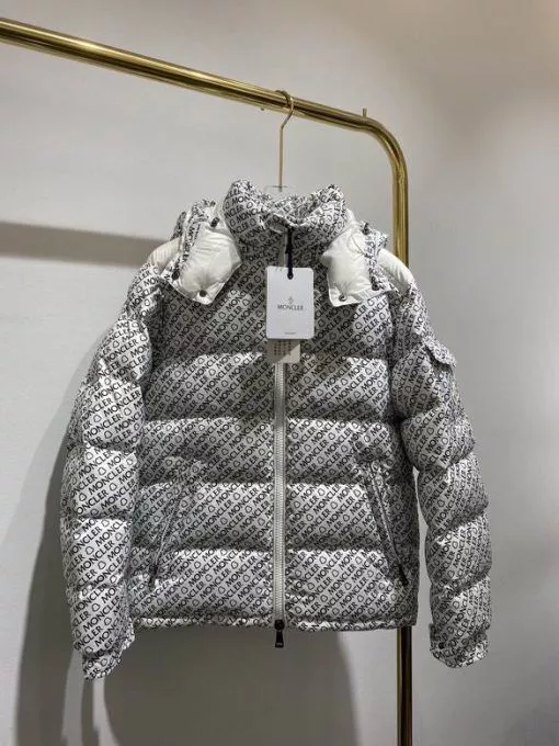 Moncler jacket White, Black Logo