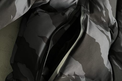 Hooded puffer-grey