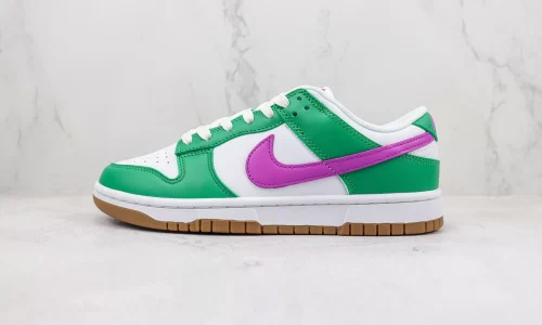 Nike Dunk Low White Stadium Green Fuchsia