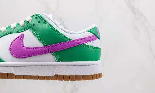 Nike Dunk Low White Stadium Green Fuchsia