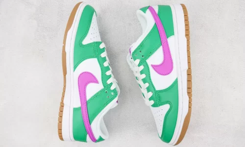 Nike Dunk Low White Stadium Green Fuchsia