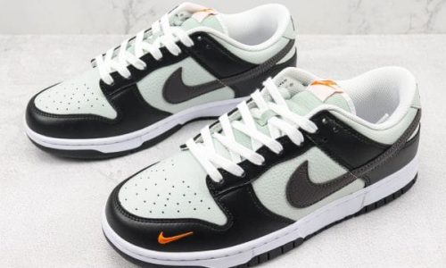 Nike Dunk Low Grey Black Orange Mini Swoosh