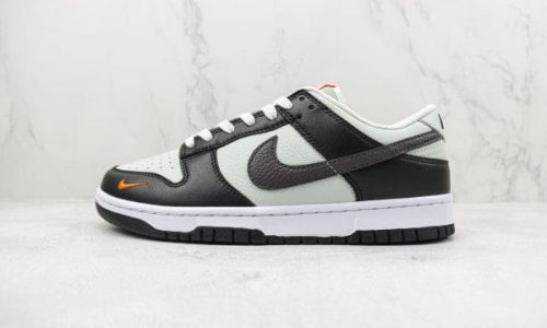 Nike Dunk Low Grey Black Orange Mini Swoosh