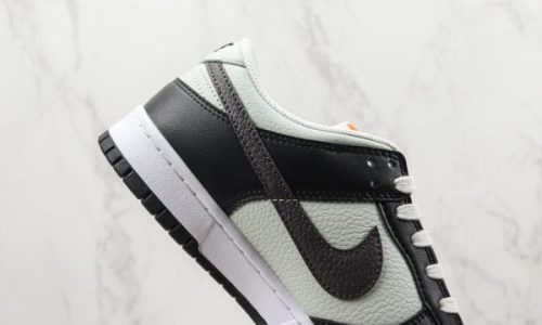 Nike Dunk Low Grey Black Orange Mini Swoosh
