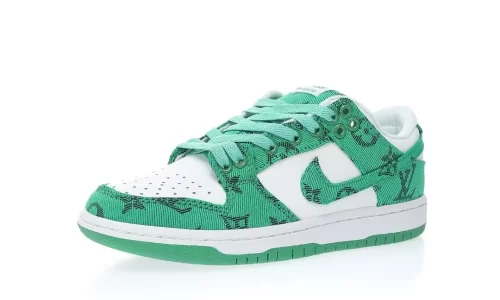 Louis Vuitton x Nike SB Dunk Low”White/Green LV Monogram”