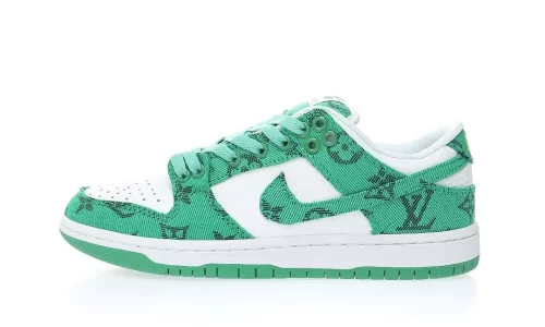 Louis Vuitton x Nike SB Dunk Low”White/Green LV Monogram”