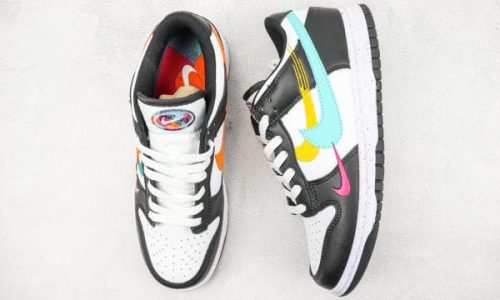 Nike Dunk Low Multi Swooshes Teal Orange