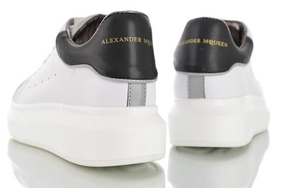 Alexander McQueen sole Leather White leather black tail 3M edge