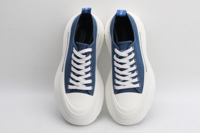 Low top blue white background