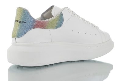 Alexander McQueen sole Leather White skin glittering powder colorful tail