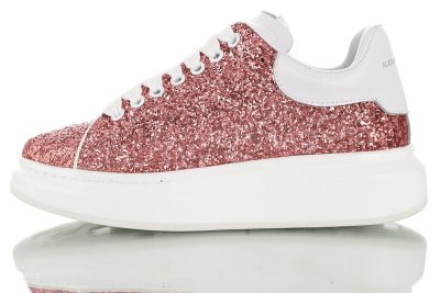 Alexander McQueen sole Leather Gretel glitter Pink Rose White