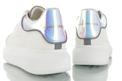 Alexander McQueen sole Leather White leather 3M edge laser tail