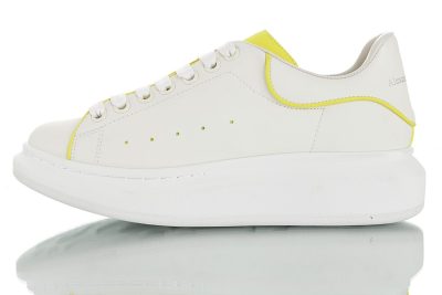 Alexander McQueen sole Leather White leather 3M edge lemon yellow tail