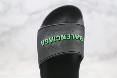 Balenciaga Slippers pure black green