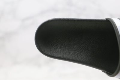 Balenciaga Slippers Silver Black Stripe
