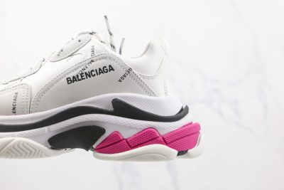 Balenciaga Triple S White and black logo