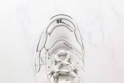 Balenciaga Triple S White and black logo