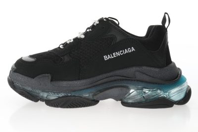 Balenciaga Triple S Black cold ice blue