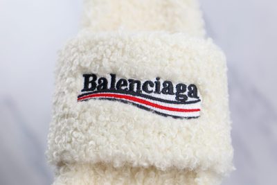 Balenciaga wool slippers Pure white