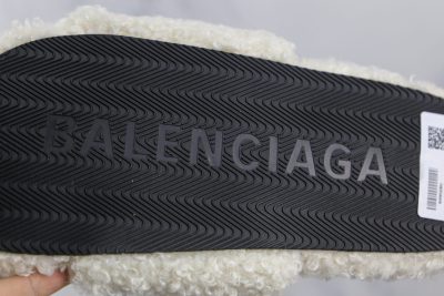 Balenciaga wool slippers Pure white