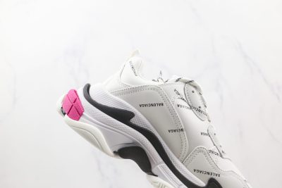 Triple S white black pink