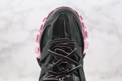 BALENCIAGA Track Mule Clear Sole Sneakers black pink