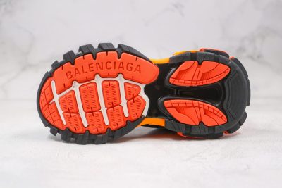 BALENCIAGA Track Mule Clear Sole Sneakers black orange