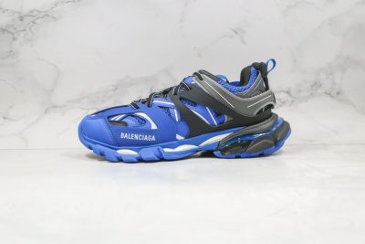 BALENCIAGA Track Mule Clear Sole Sneakers dark blue