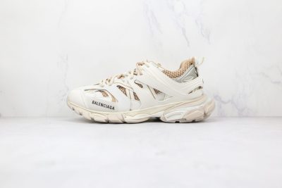 BALENCIAGA Track Mule Clear Sole Sneakers no light beige