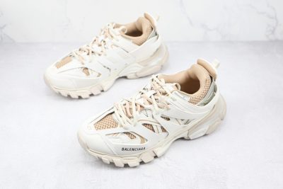 BALENCIAGA Track Mule Clear Sole Sneakers no light beige