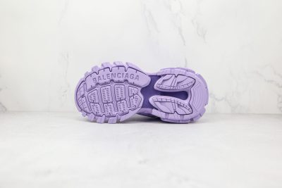 BALENCIAGA Track Mule Clear Sole Sneakers Purple