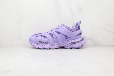 BALENCIAGA Track Mule Clear Sole Sneakers Purple