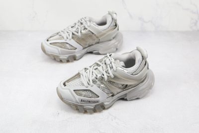 BALENCIAGA Track Mule Clear Sole Sneakers grey