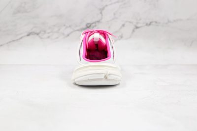 BALENCIAGA Track Mule Clear Sole Sneakers White pink