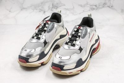 Balenciaga Triple S silver-red color