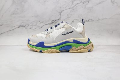 Balenciaga Triple S White blue green