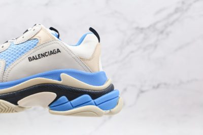 Balenciaga Triple S White blue