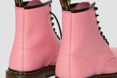 DR. MARTENS 1460 SMOOTH ANKLE BOOTS PINK