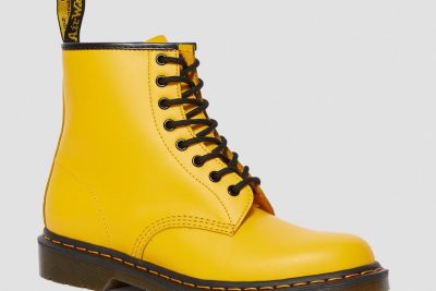 DR. MATENS 1460 SMOOTH ANKLE BOOTS YELLOW