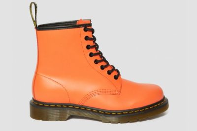 DR. MARTENS 1460 SMOOTH ANKLE BOOTS ORANGE