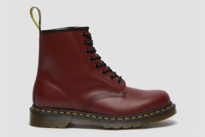 DR. MARTENS 1460 SMOOTH ANKLE BOOTS CHERRY RED
